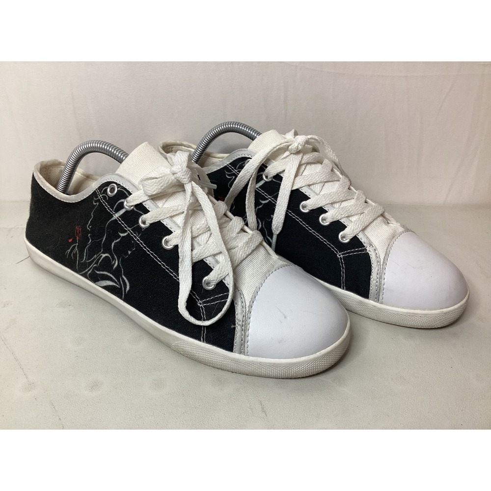 Womens Sneakers Low Top Canvas Beauty & the Beast Print Casual Shoes‎ - Picture 2 of 10